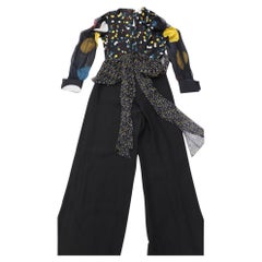 Diane von Furstenberg Sophie Dot Jumpsuit in Black Rayon