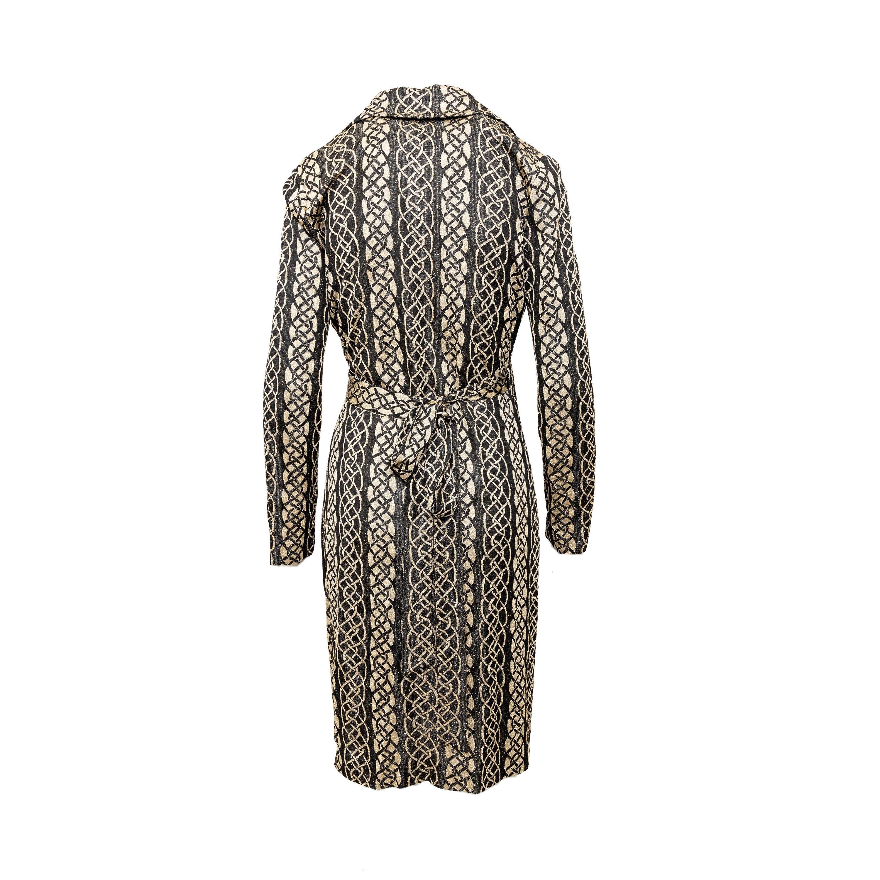 Black Diane von Furstenberg Sparkling Wrap Dress - '00s For Sale
