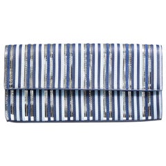 Diane Von Furstenberg pochette en cuir rayé