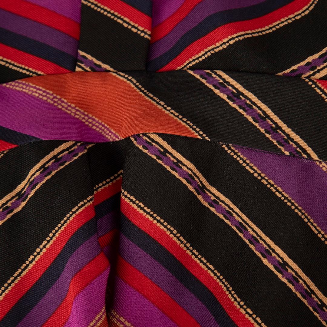 Marron Diane Von Furstenberg - Robe en soie rayée, taille M en vente