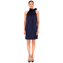 Diane Von Furstenberg Tie-Up Halter Neck Silk Dress