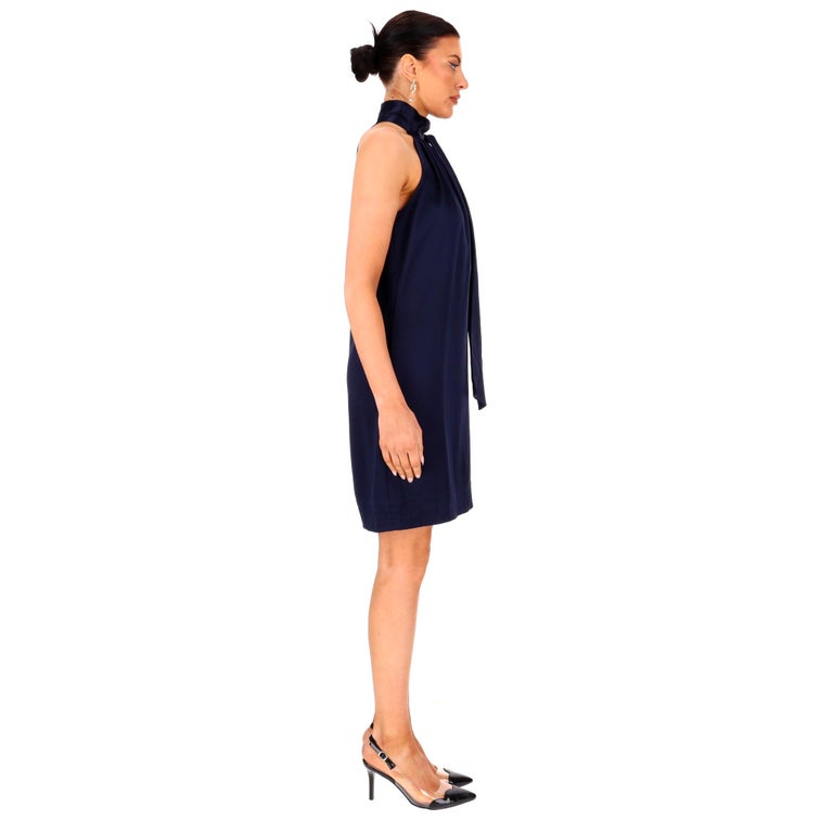Diane Von Furstenberg Tie-Up Halter Neck Silk Dress For Sale at 1stDibs