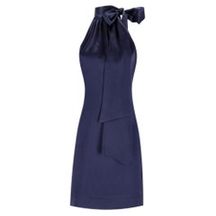 Diane Von Furstenberg Tie-Up Halter Neck Silk Dress