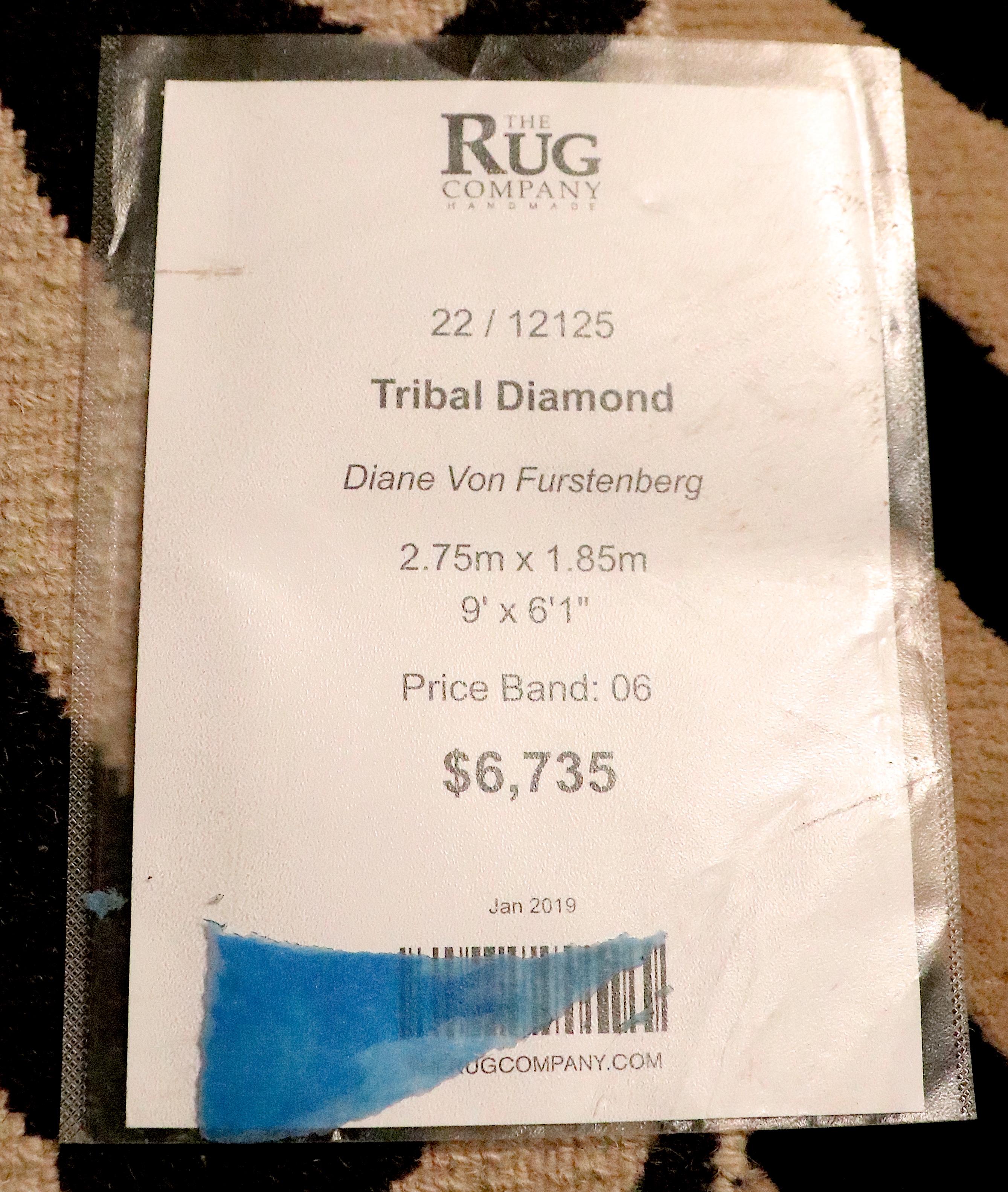 Diane Von Furstenberg Tribal Diamond Pattern Carpet for The Rug Company, c 2019 11