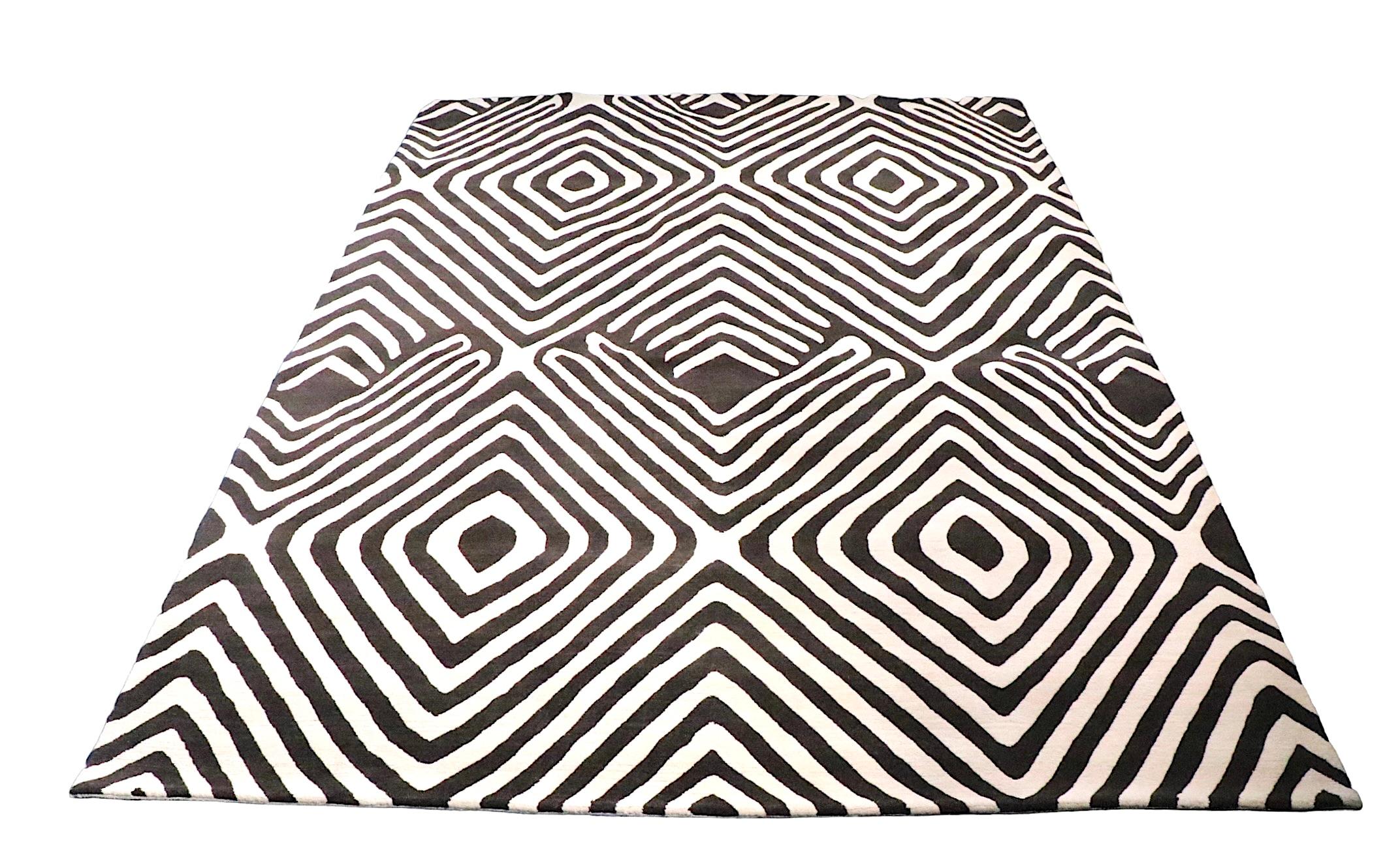 Post-Modern Diane Von Furstenberg Tribal Diamond Pattern Carpet for The Rug Company, c 2019