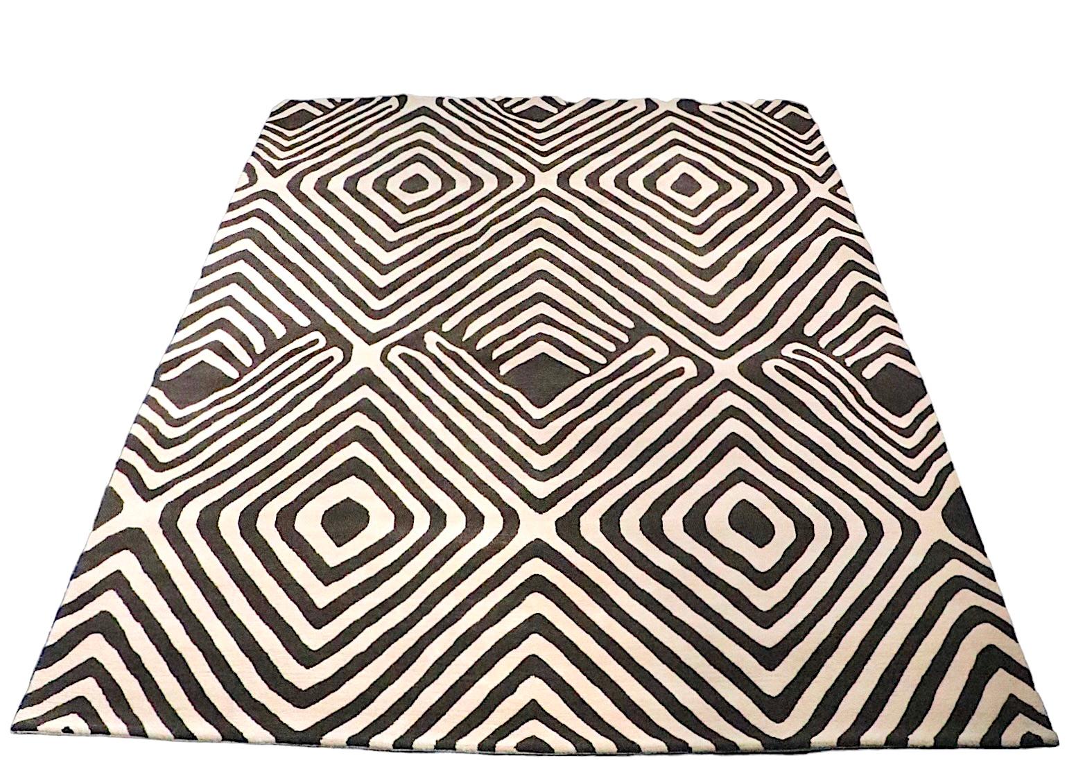 Diane Von Furstenberg Tribal Diamond Pattern Carpet for The Rug Company, c 2019 In Good Condition In New York, NY