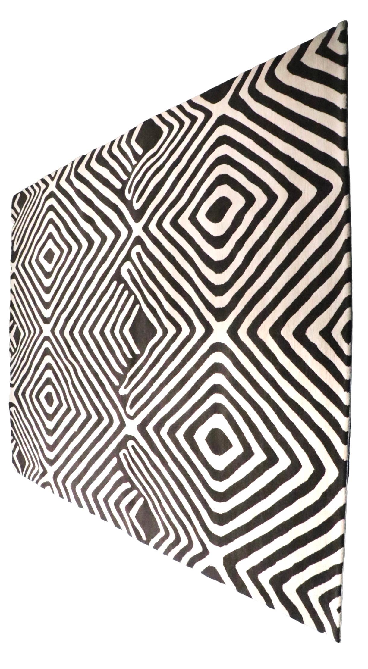 Contemporary Diane Von Furstenberg Tribal Diamond Pattern Carpet for The Rug Company, c 2019