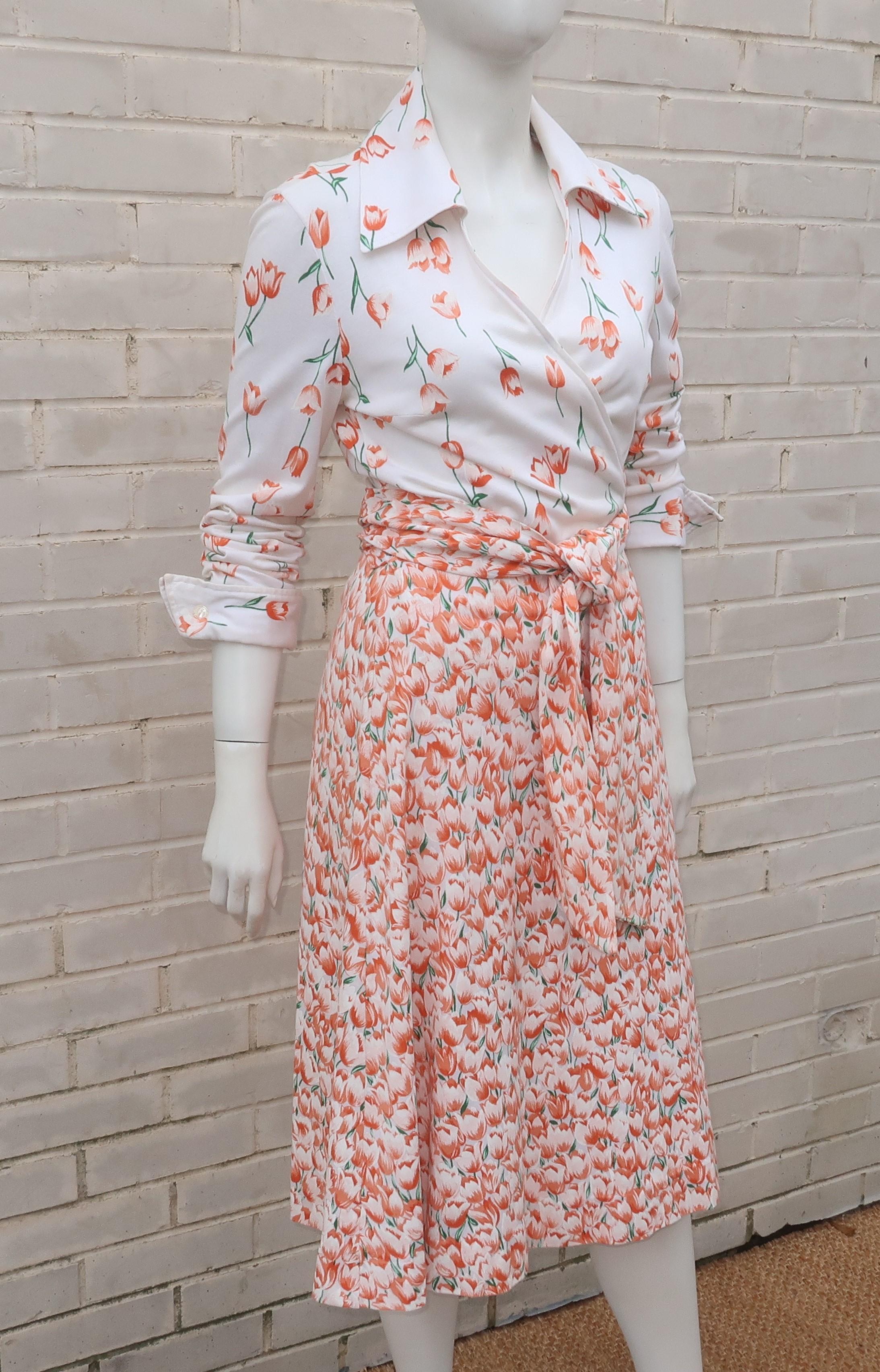 Diane Von Furstenberg Tulip Wrap Dress, 1970's In Good Condition In Atlanta, GA