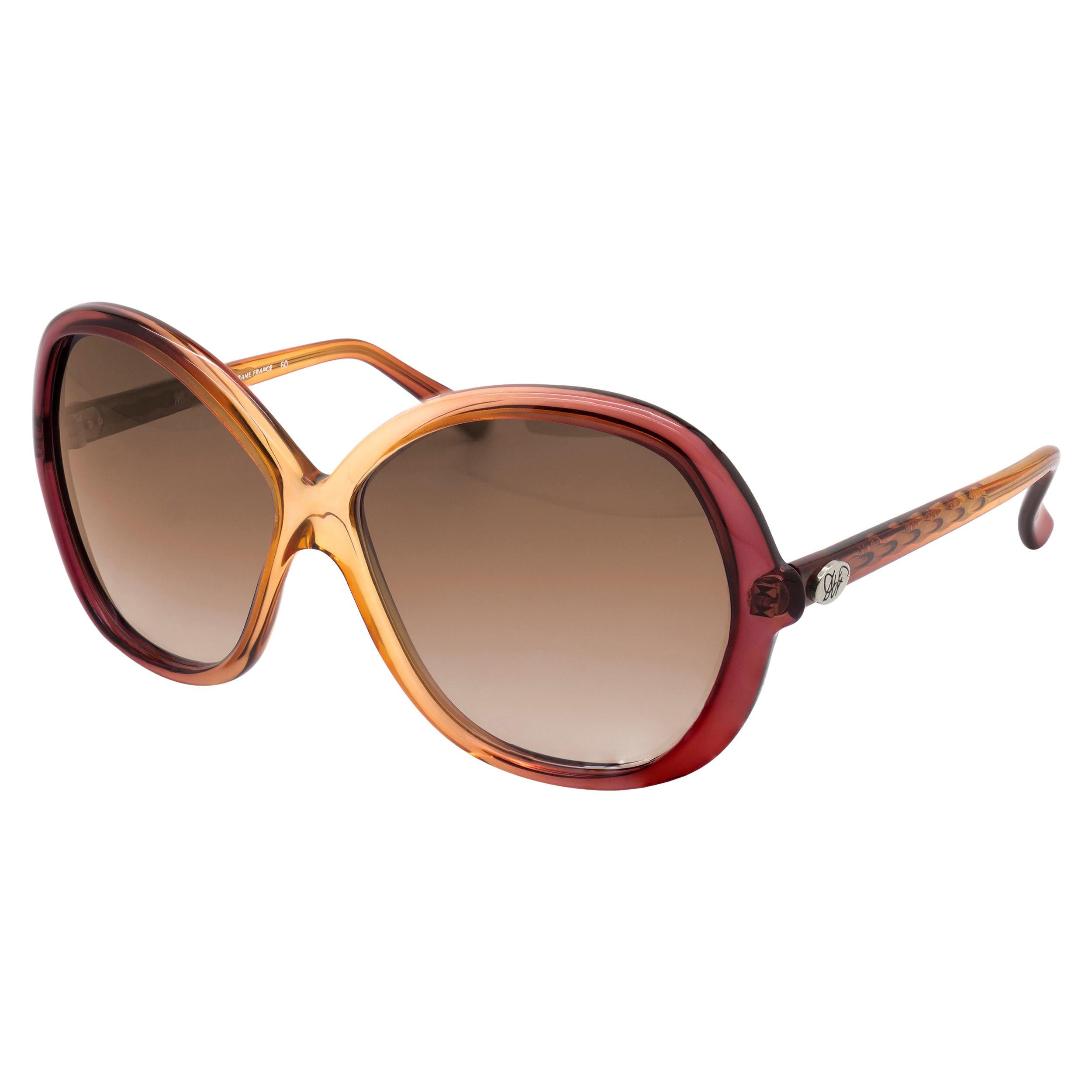Diane von Furstenberg vintage sunglasses, France 70s For Sale