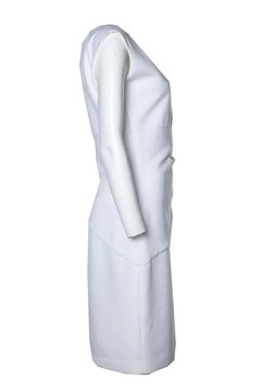 Diane Von Furstenberg, white draped dress