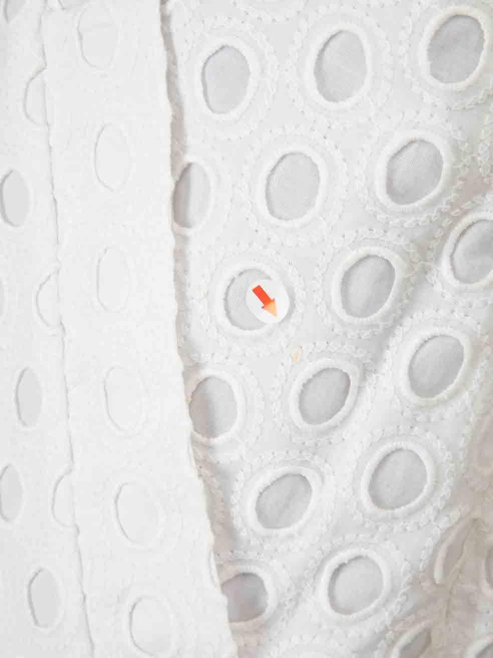 Diane Von Furstenberg - Robe blanche recouverte de dentelle, taille M en vente 3