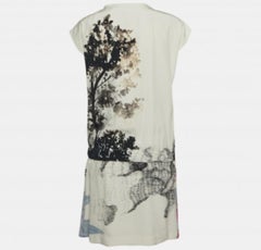 Diane Von Furstenberg White/Pink Sequin and Silk Tara Dress S