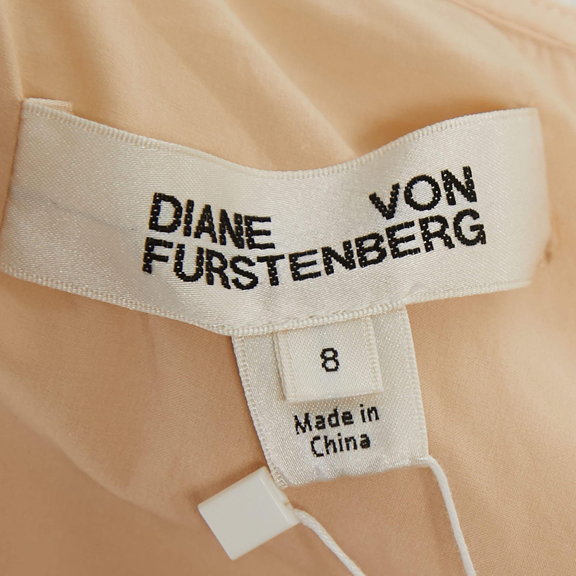 Diane Von Furstenberg White/Pink Sequined One Shoulder Midi Dress M In New Condition In Dubai, Al Qouz 2