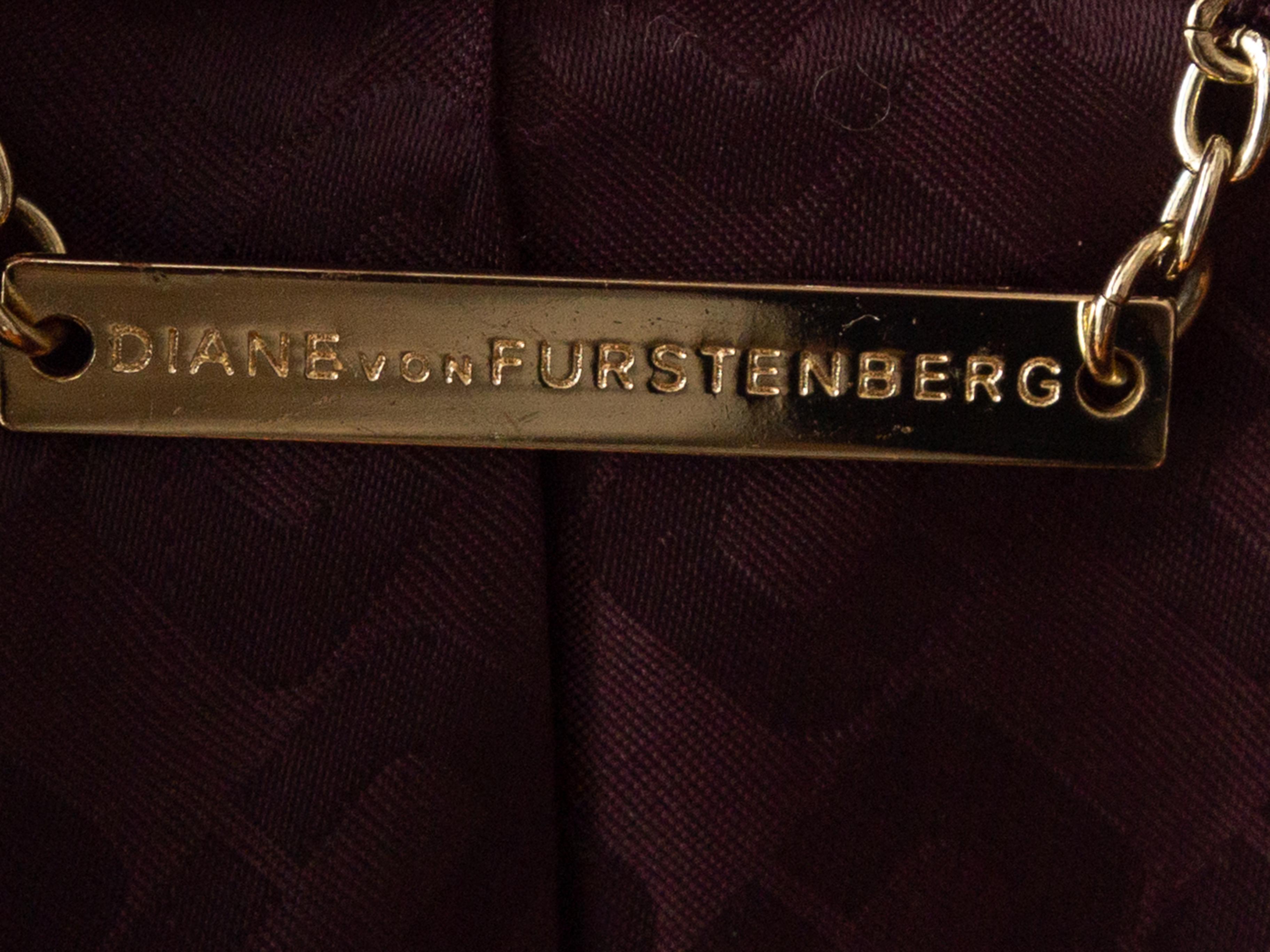 Black Diane Von Furstenberg Wine Wool & Cashmere Belted Coat