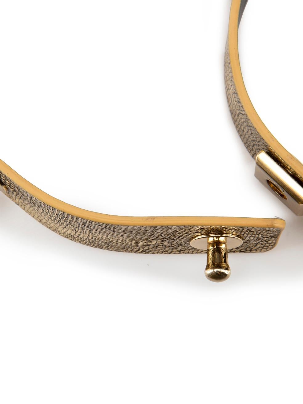 Diane Von Furstenberg Women's Gold Leather Embossed Waist Belt 1