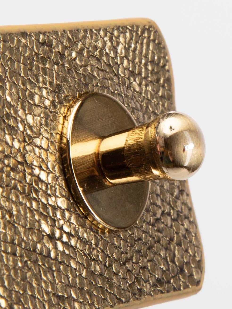 Diane Von Furstenberg Women's Gold Leather Embossed Waist Belt 2