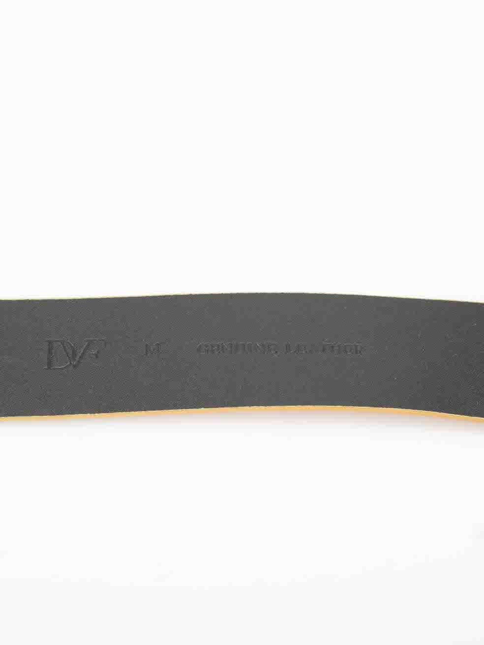 Diane Von Furstenberg Women's Gold Leather Embossed Waist Belt 4