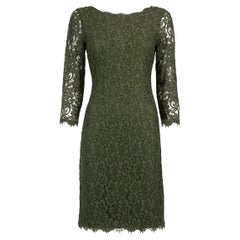 Diane Von Furstenberg Women's Green Lace Zarita Dress