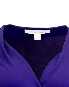 Diane Von Furstenberg Wrap Dress in Indigo Cellulose Fiber