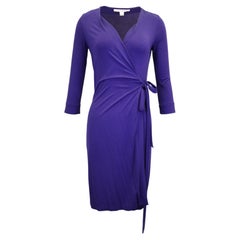 Diane Von Furstenberg Wrap Dress in Indigo Cellulose Fiber