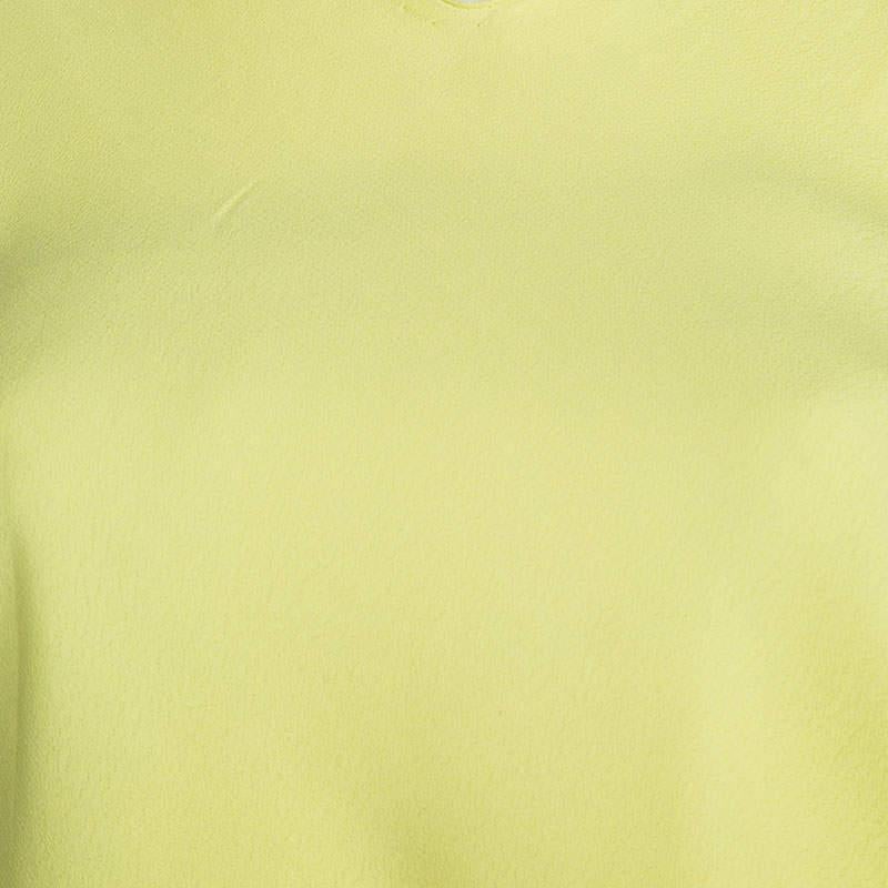 Diane Von Furstenberg Yellow Sleeveless Drop Waist Gagon Dress S In Good Condition In Dubai, Al Qouz 2