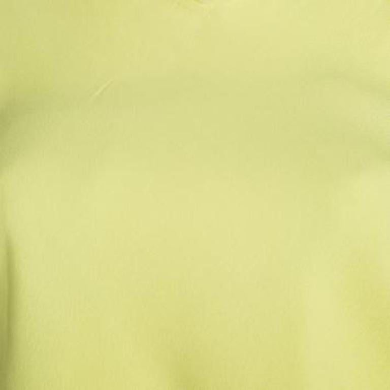 Diane Von Furstenberg Yellow Sleeveless Drop Waist Gagon Dress S en vente 2