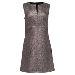 Diane Von Furstenberg Yvette Mini Dress In Silver Acrylic