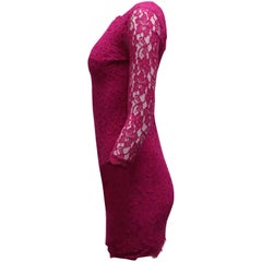Diane Von Furstenberg Zarita Lace Sheath Dress in Pink Rayon