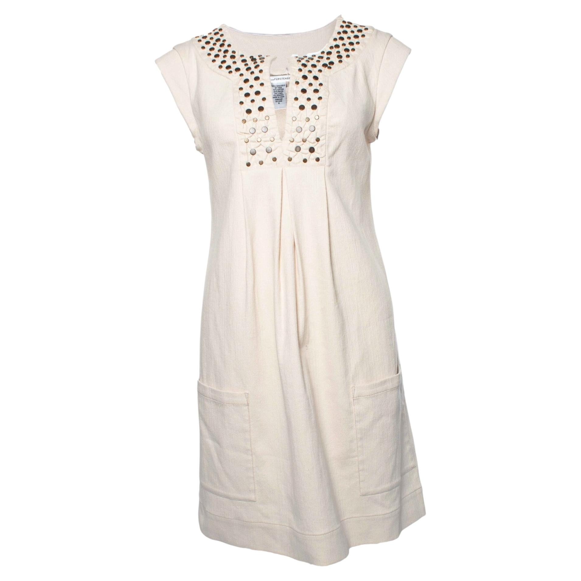 Diane von fustenberg, Sleeveless beige dress