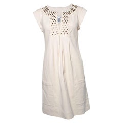 Diane von fustenberg, Robe beige sans manches