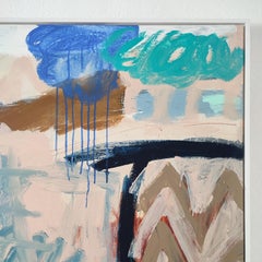 Balmy Days II. An original abstract painting by Diane, Painting by Diane Whalley