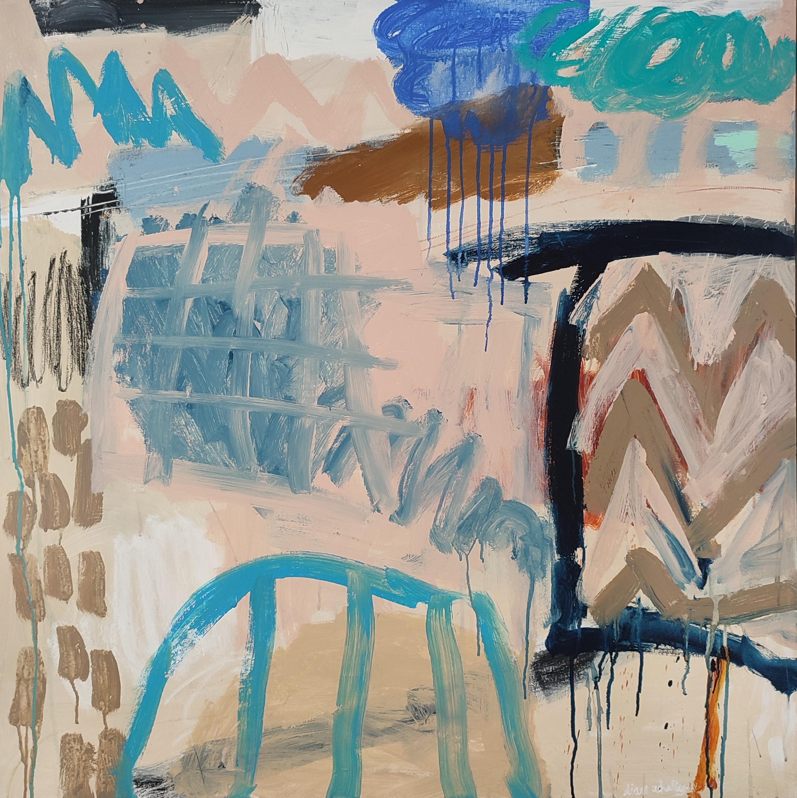 Giorni miti II. Un quadro astratto originale di Diane, Painting by Diane Whalley in vendita 7