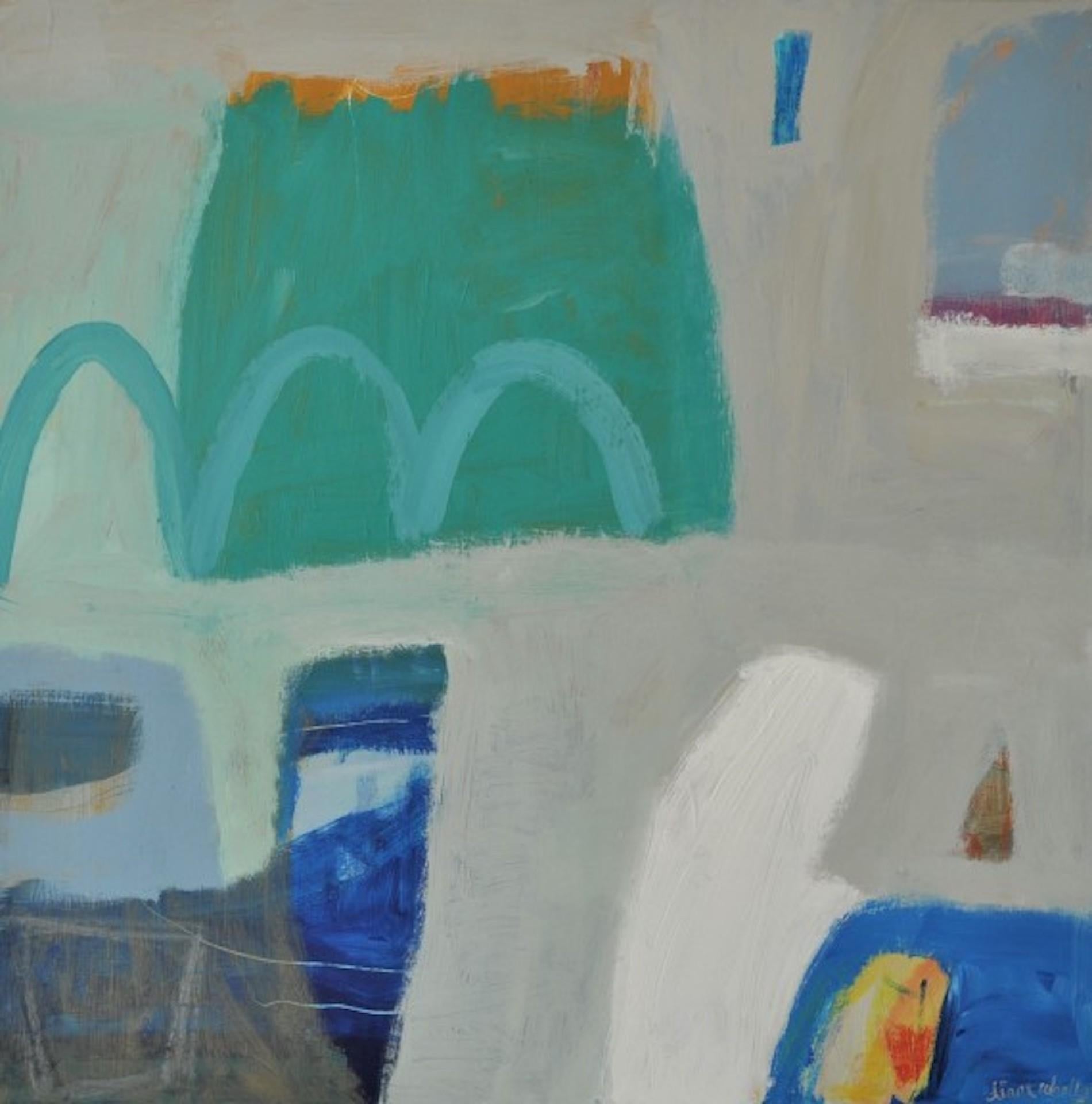 Diane Whalley, Emerald Bay, Art abstrait, peinture d'origine, Art abordable