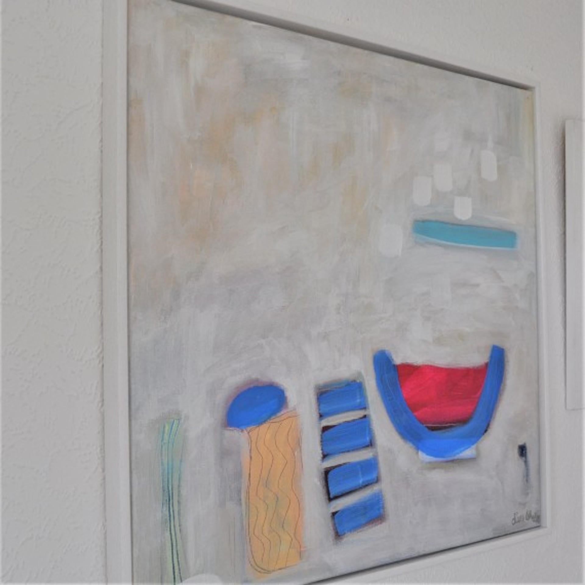 Diane Whalley, The Blue Bowl, Original Abstract Painting, Affordable Art For Sale 2