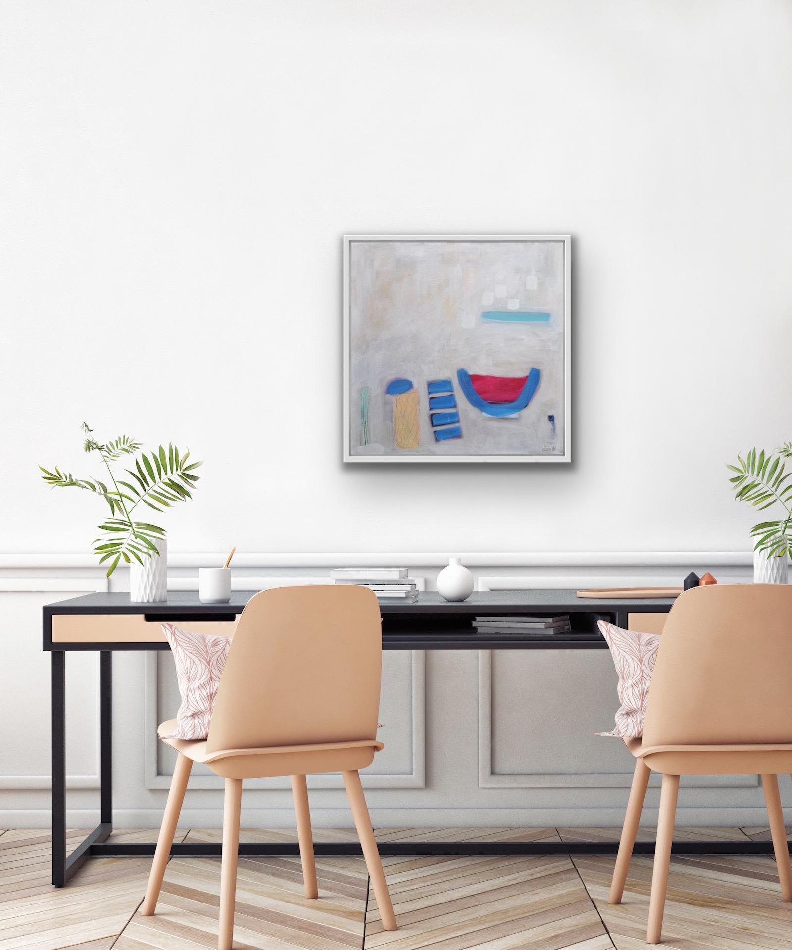 Diane Whalley, The Blue Bowl, Original Abstract Painting, Affordable Art For Sale 6