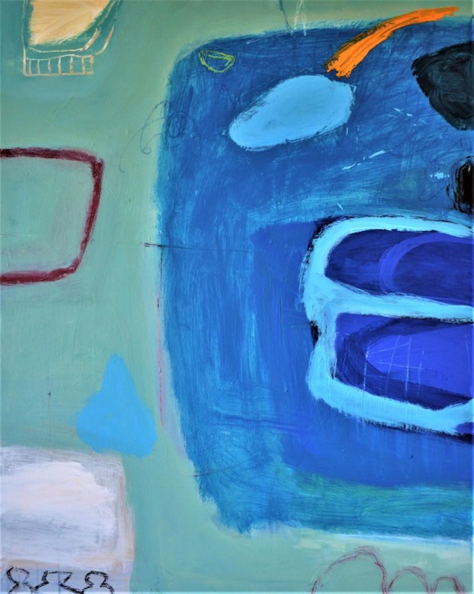 Diane Whalley, „Die Birne am Pool“, Erschwingliche Kunst, Original abstraktes Gemälde