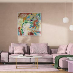 Hot in the Park. An original abstract painting by Diane Whalley