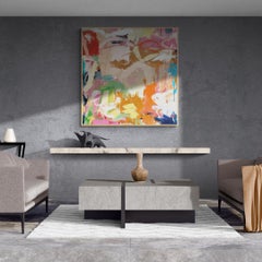 Into the Lush of Life. An original abstract painting by Diane Whalley