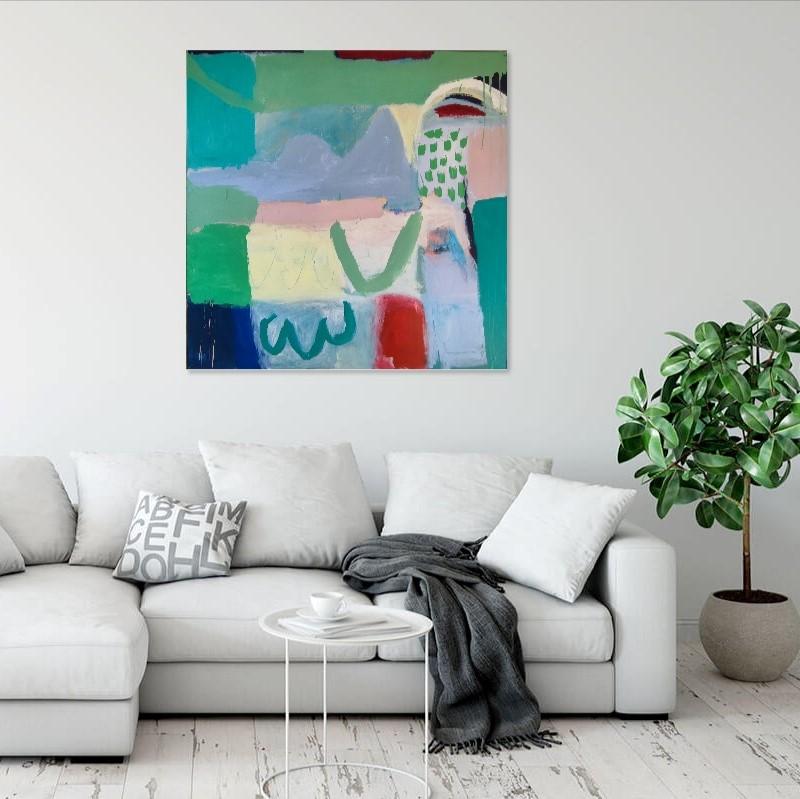 It’s A Great Day. An original abstract painting by Diane Whalley. In a white wood frame [2022]

original
acrylic on canvas
Image size: H:100 cm x W:100 cm
Complete Size of Unframed Work: H:100 cm x W:100 cm x D:2cm
Frame Size: H:105 cm x W:105 cm x