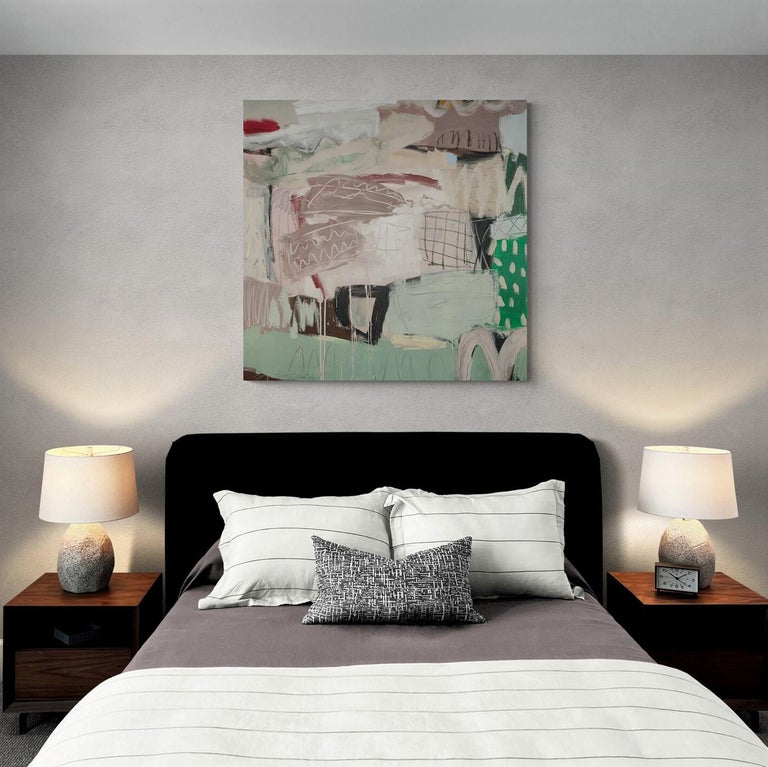 Diane Whalley Over The Hiils, Original Abstract Landscape Painting, Vibrant Contemporary Art