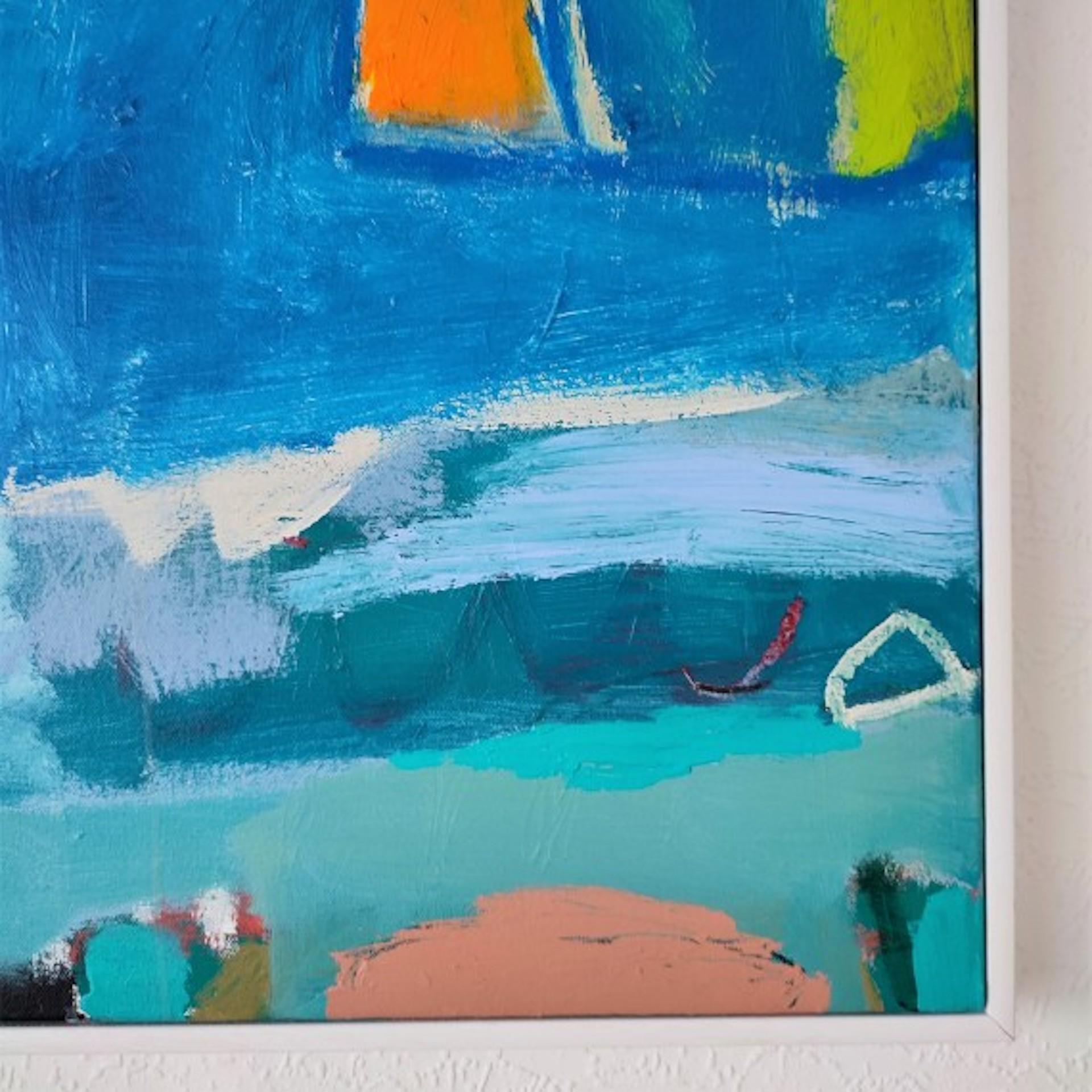 Swimming In Blue, Diane Whalley, Original Abstract Painting, Affordable Artwork 2