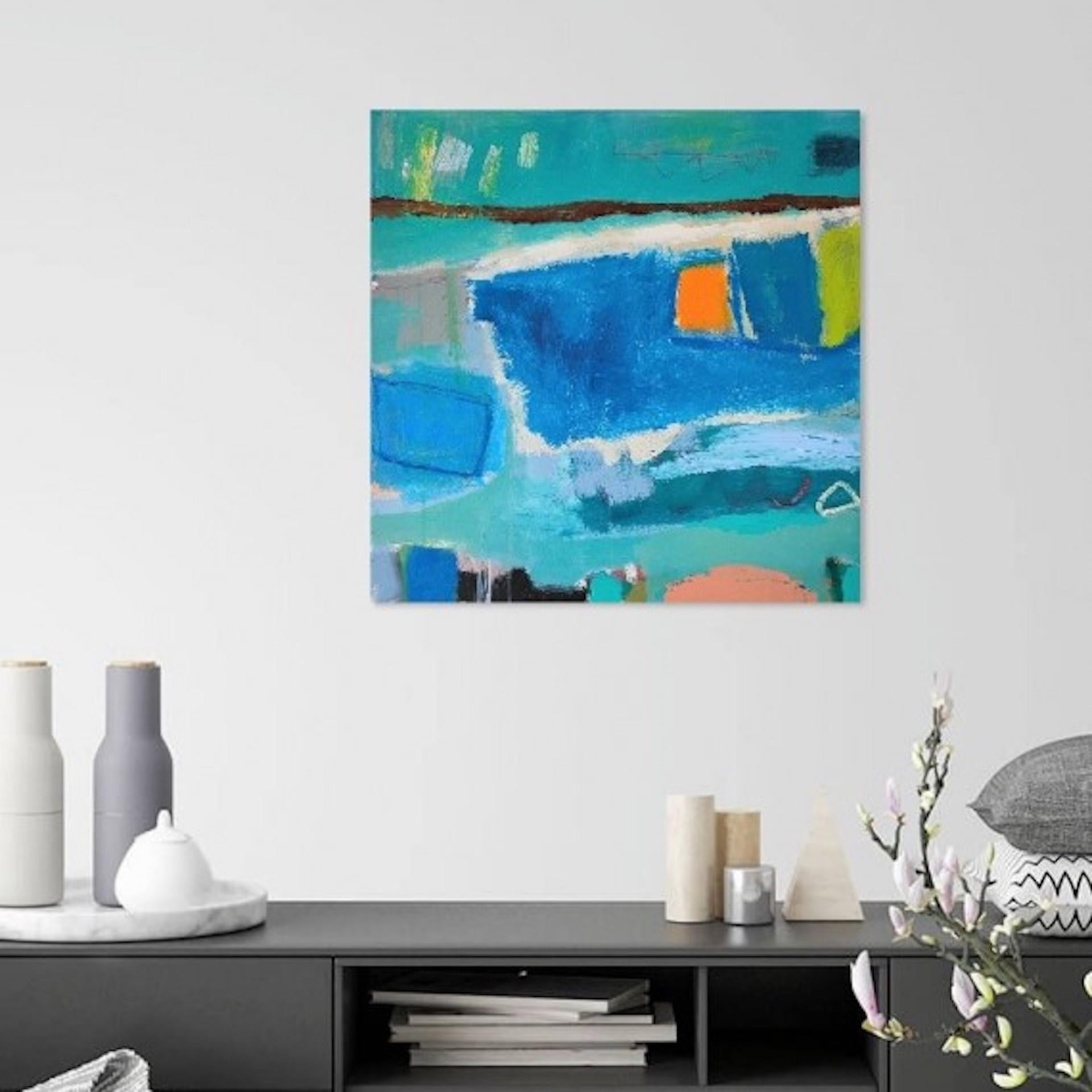 Swimming In Blue, Diane Whalley, Original Abstract Painting, Affordable Artwork 5