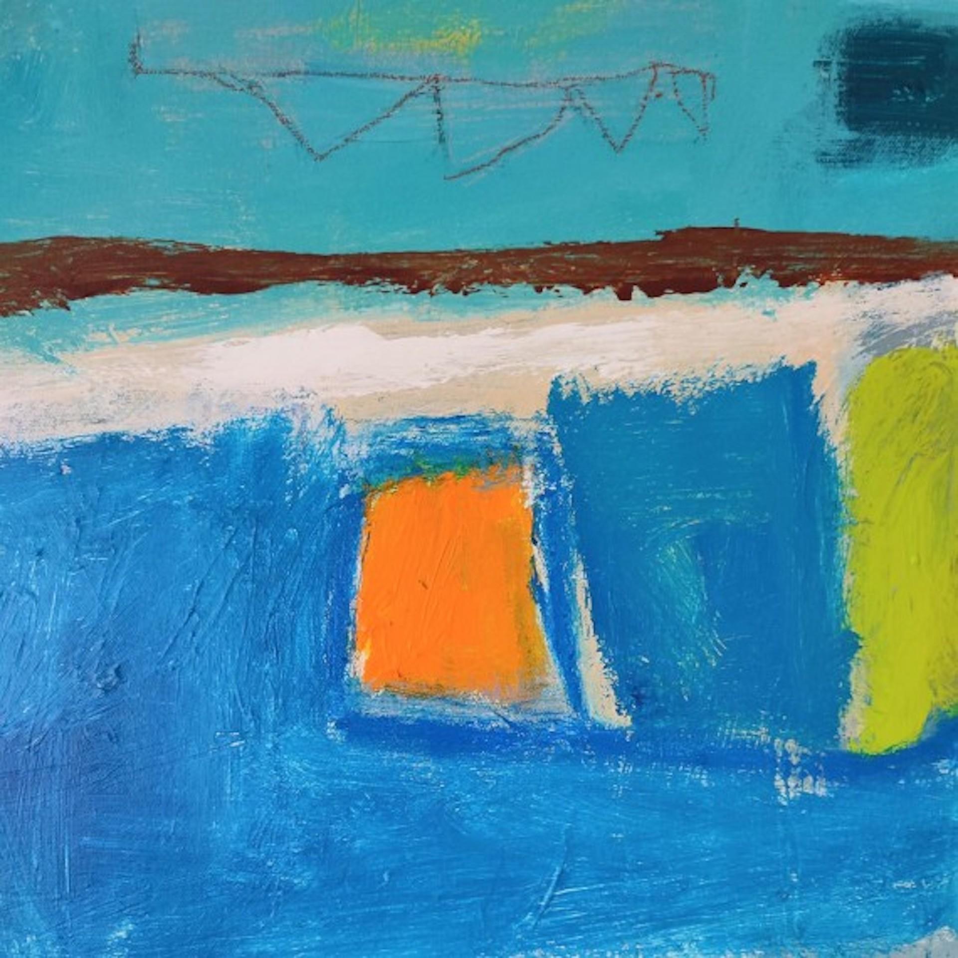 Swimming In Blue, Diane Whalley, Original Abstract Painting, Affordable Artwork 8