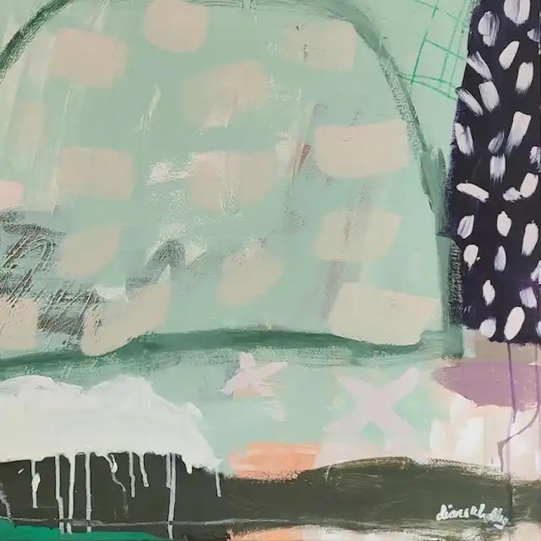La couverture de plage verte [2023] de Diane Whalley
Une peinture abstraite originale dans un cadre en bois blanc.

Acrylique sur toile
Taille de l'image : H:100 cm x L:100 cm
Dimensions complètes de l'œuvre non encadrée : H:100 cm x L:100 cm x