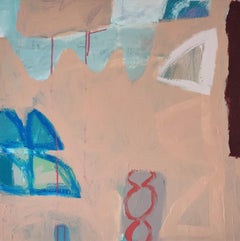 La signora ama la sabbia, Valentine Art, Pittura da spiaggia in stile astratto,