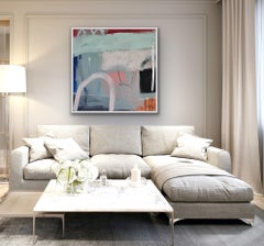 Twilight Swim, Abstract Seascape Painting, Cornish Art, Beach house art