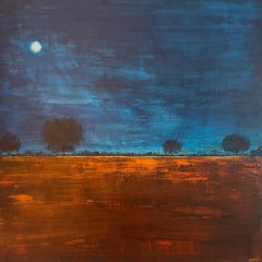 Moon on the Plough, original painting, abstract, contemporary