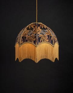 Dianne Gold Lampshade with Fringing - Large (18")