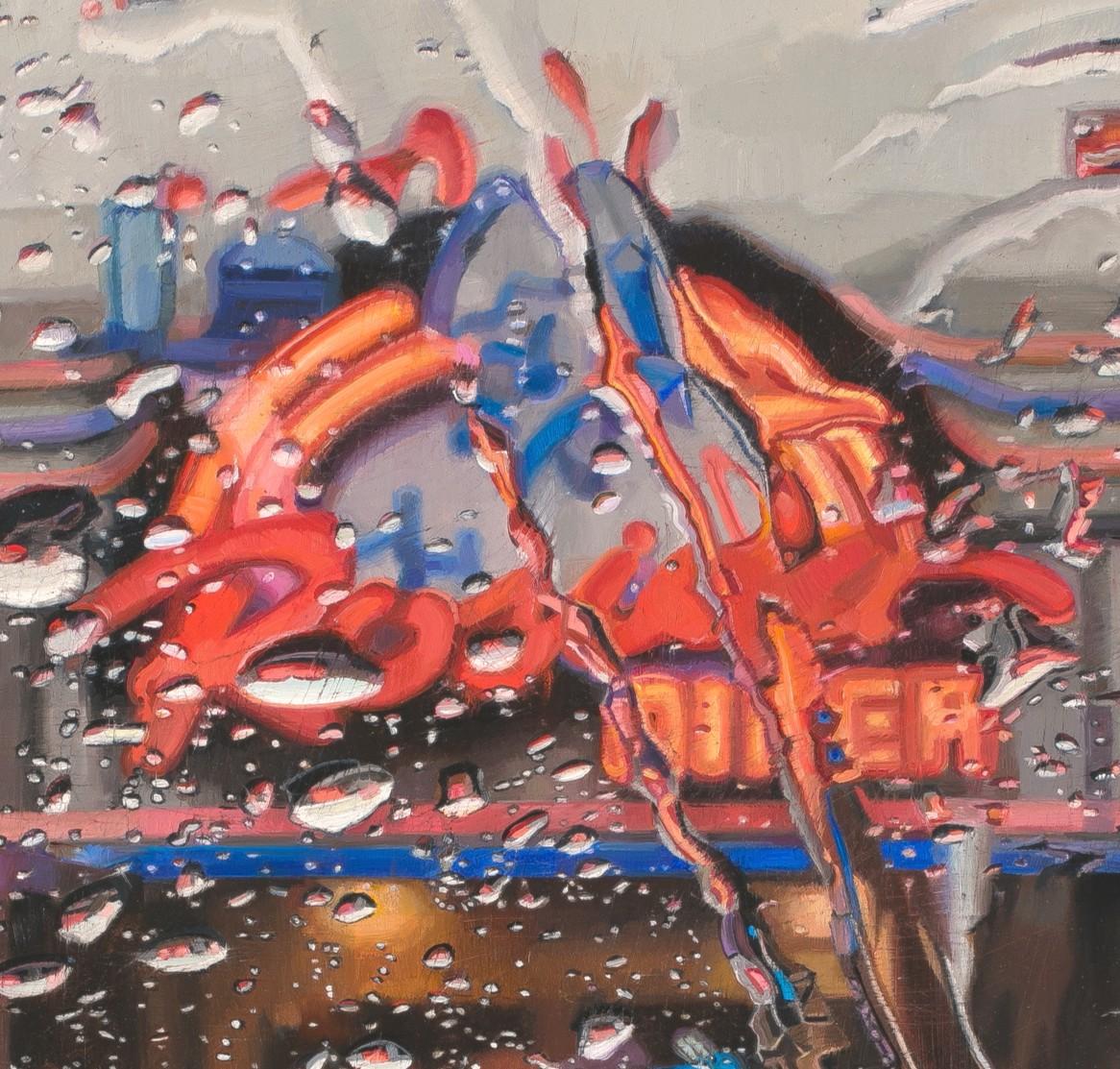 „Rain on Windshield: Rosie's Diner II“ (2021) von Dianne L Massey Dunbar im Angebot 2