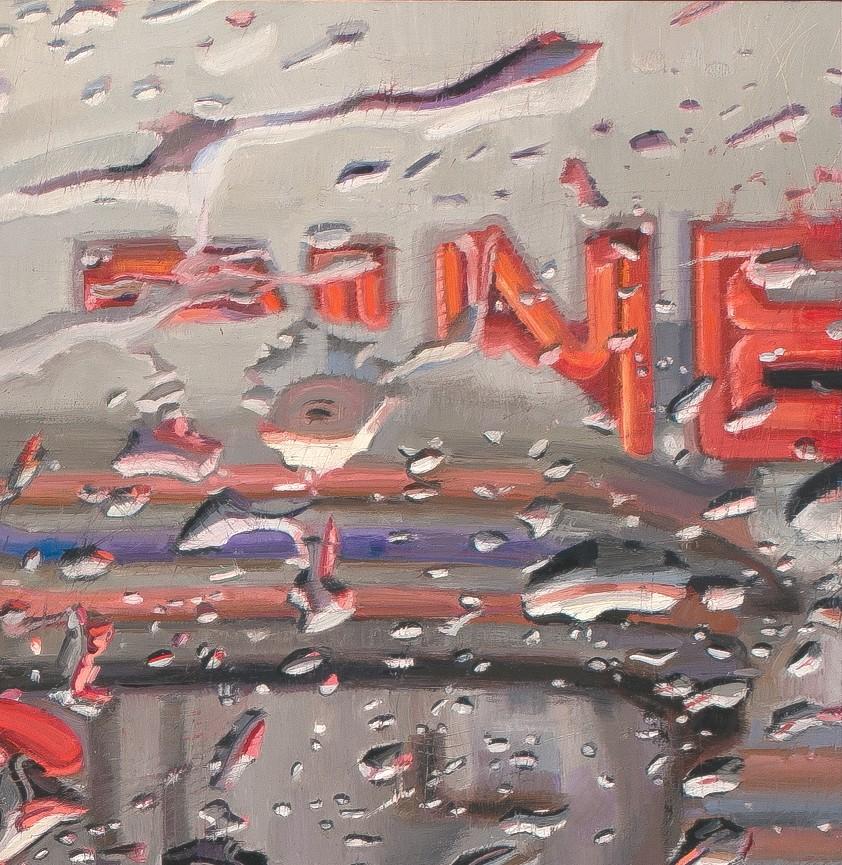 „Rain on Windshield: Rosie's Diner II“ (2021) von Dianne L Massey Dunbar im Angebot 4